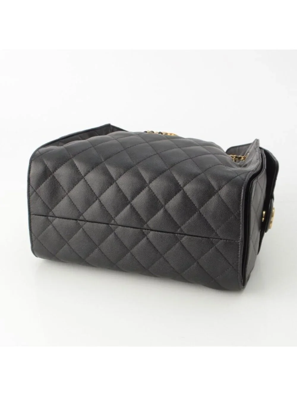 Chanel 25 Small Caviar Leather Chain Shoulder Bag Black